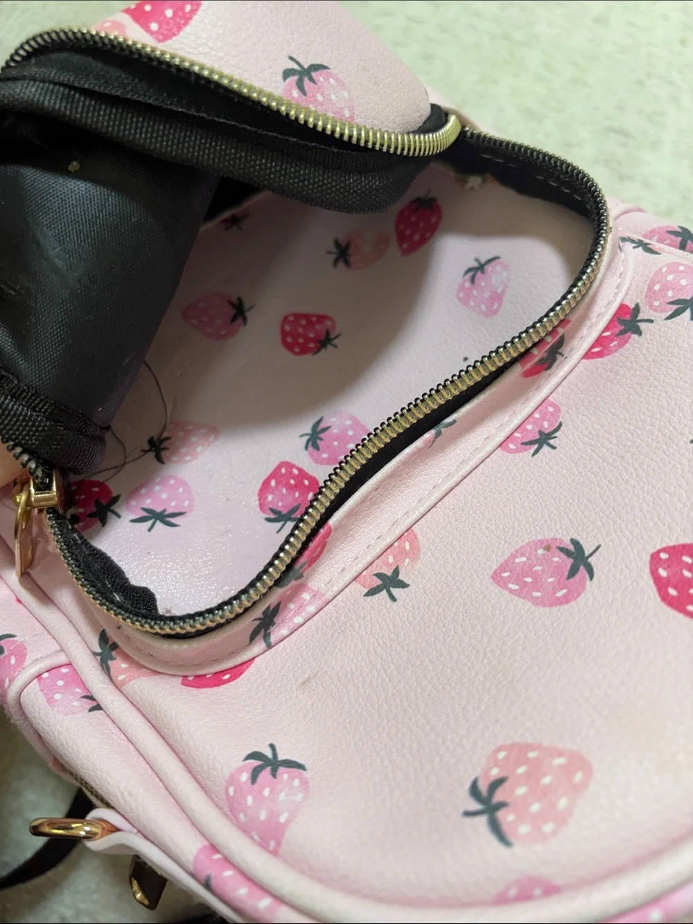 Claire's Pink Strawberry Mini Backpack